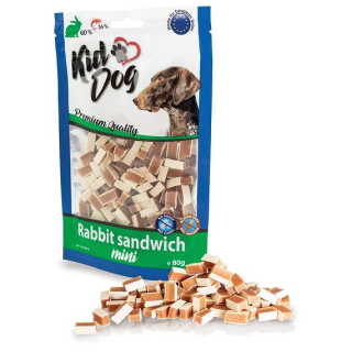 KIDDOG mini králičí sendvič 80g