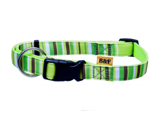 Obojek popruh Proužky 20x38-60cm zelená